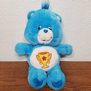 Vintage Plush 2003 Care Bear Champ Bear 13" Stuffed Animal